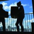 Couple moving